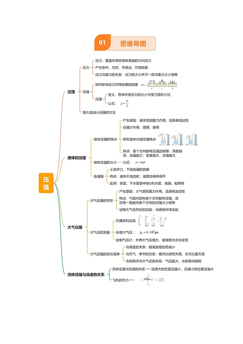 专题10 压强（4大模块知识清单+5个易混易错+5种方法技巧+典例真题精析）（原卷版）第3页