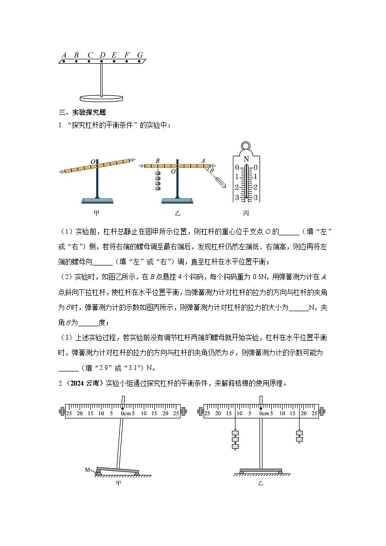 必考实验14.探究杠杆的平衡条件（原卷版） 第3页