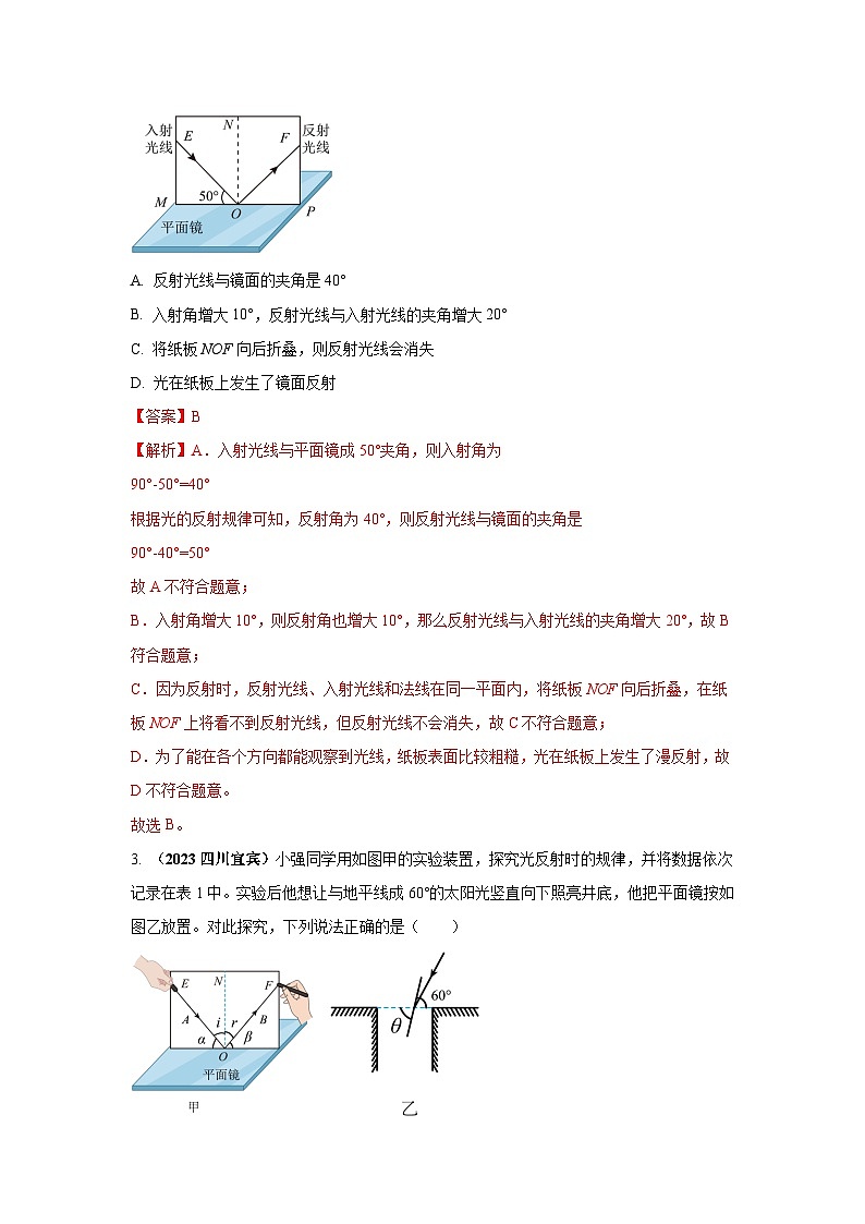 必考实验15.探究光的反射定律（解析版） 第2页