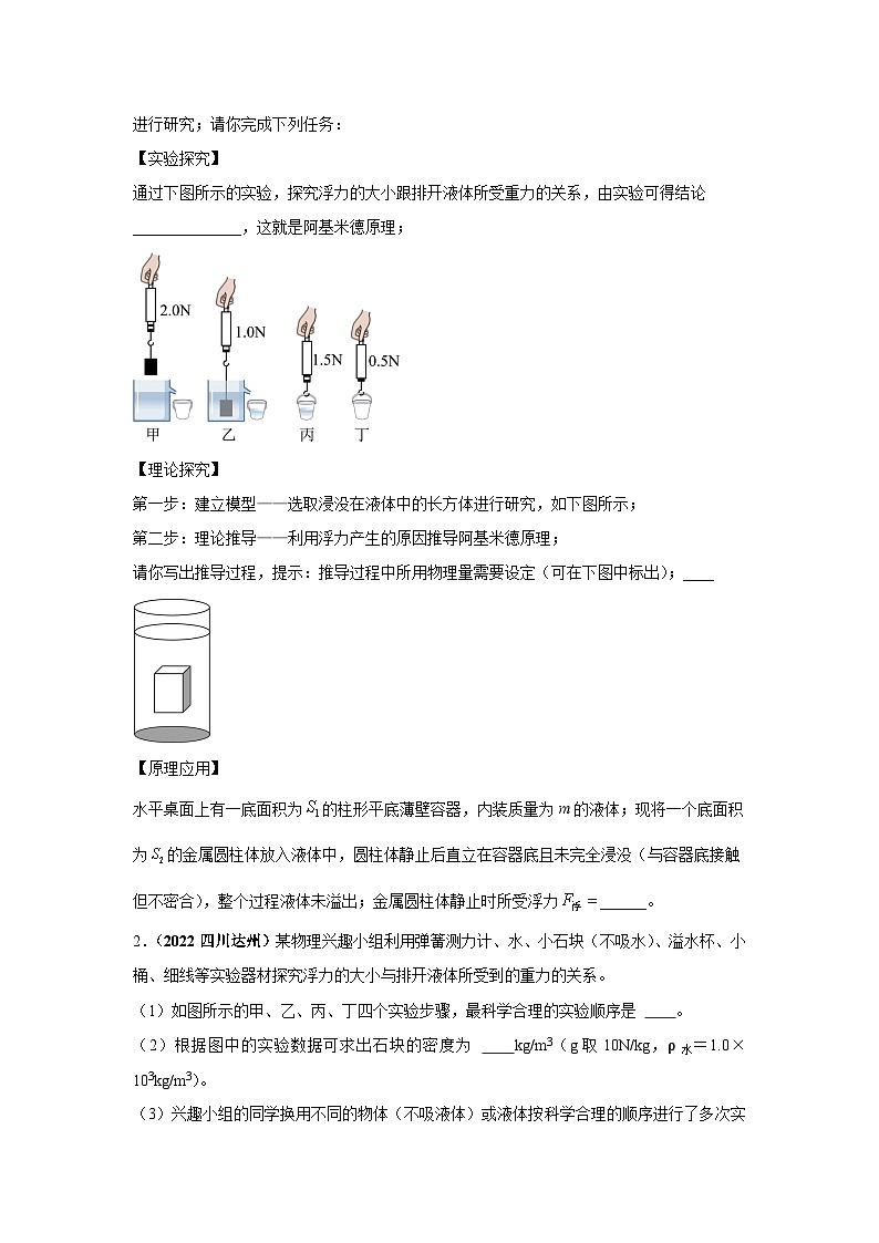 常考实验05.验证阿基米德原理实验（原卷版） 第2页