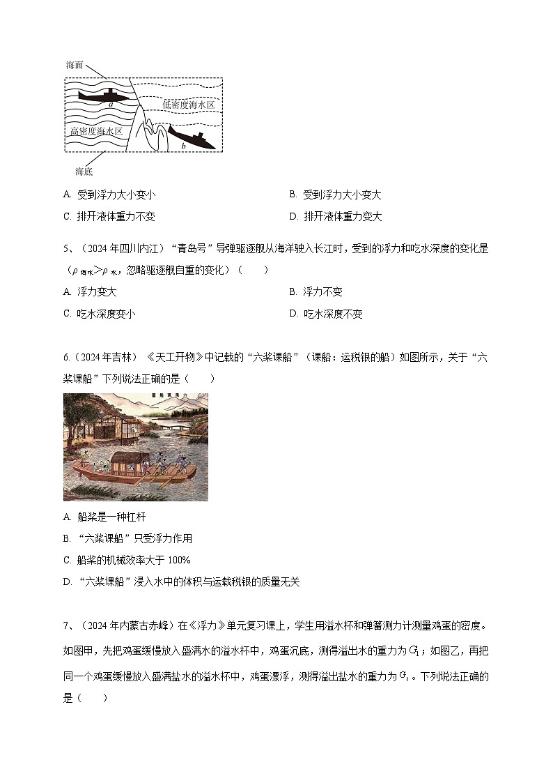 2024年中考物理分类汇编---浮力 第2页