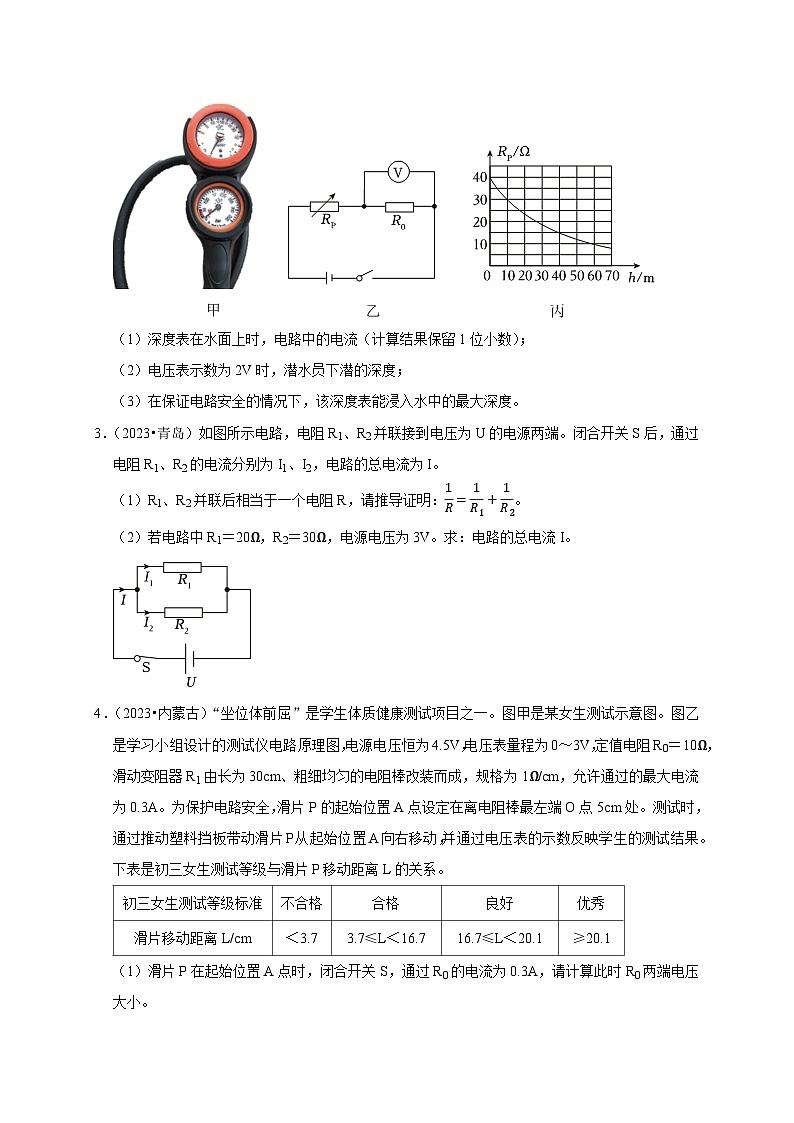 中考物理二轮复习题型专项练习专题07  欧姆定律计算问题（原卷版）第2页