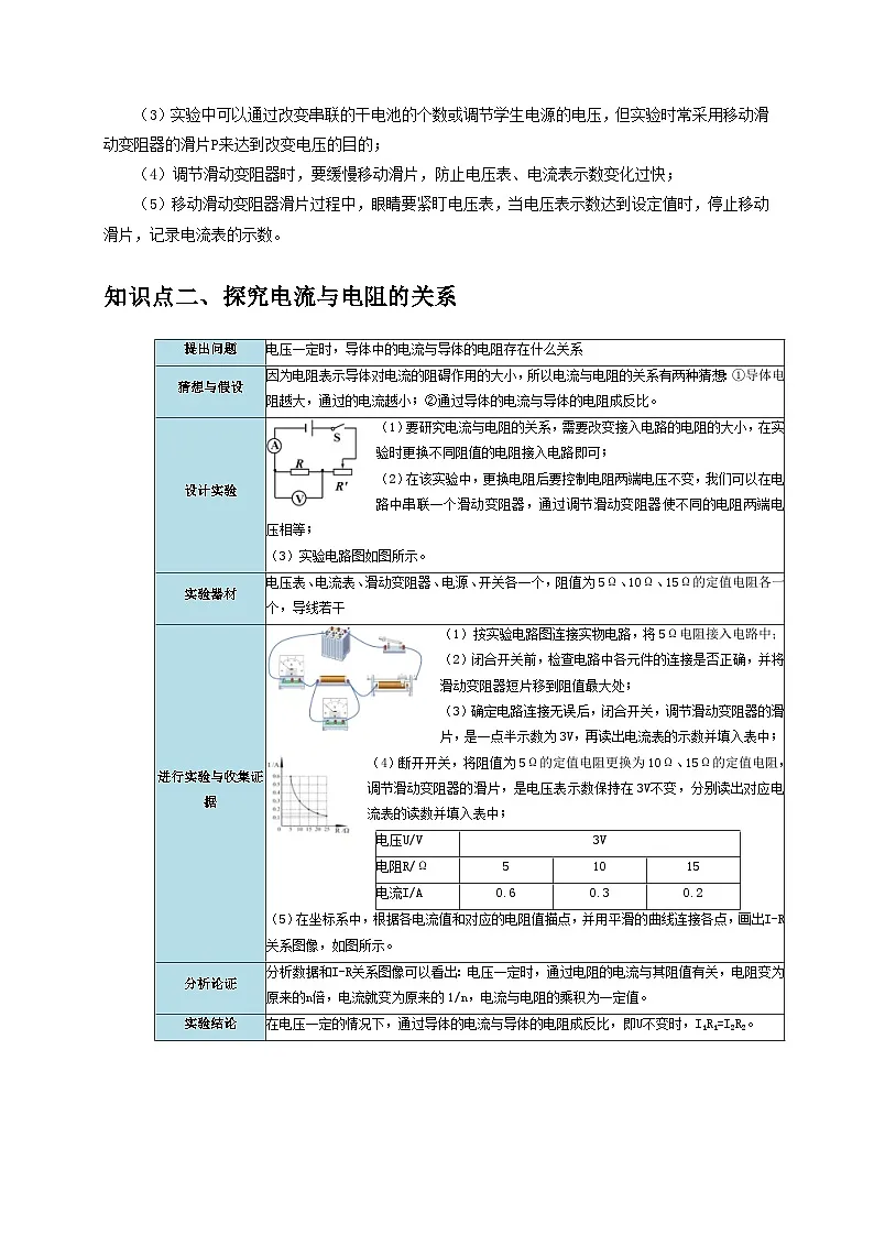 中考物理二轮复习题型专项练习实验15 探究电流与电压、电阻的关系（原卷版）第2页