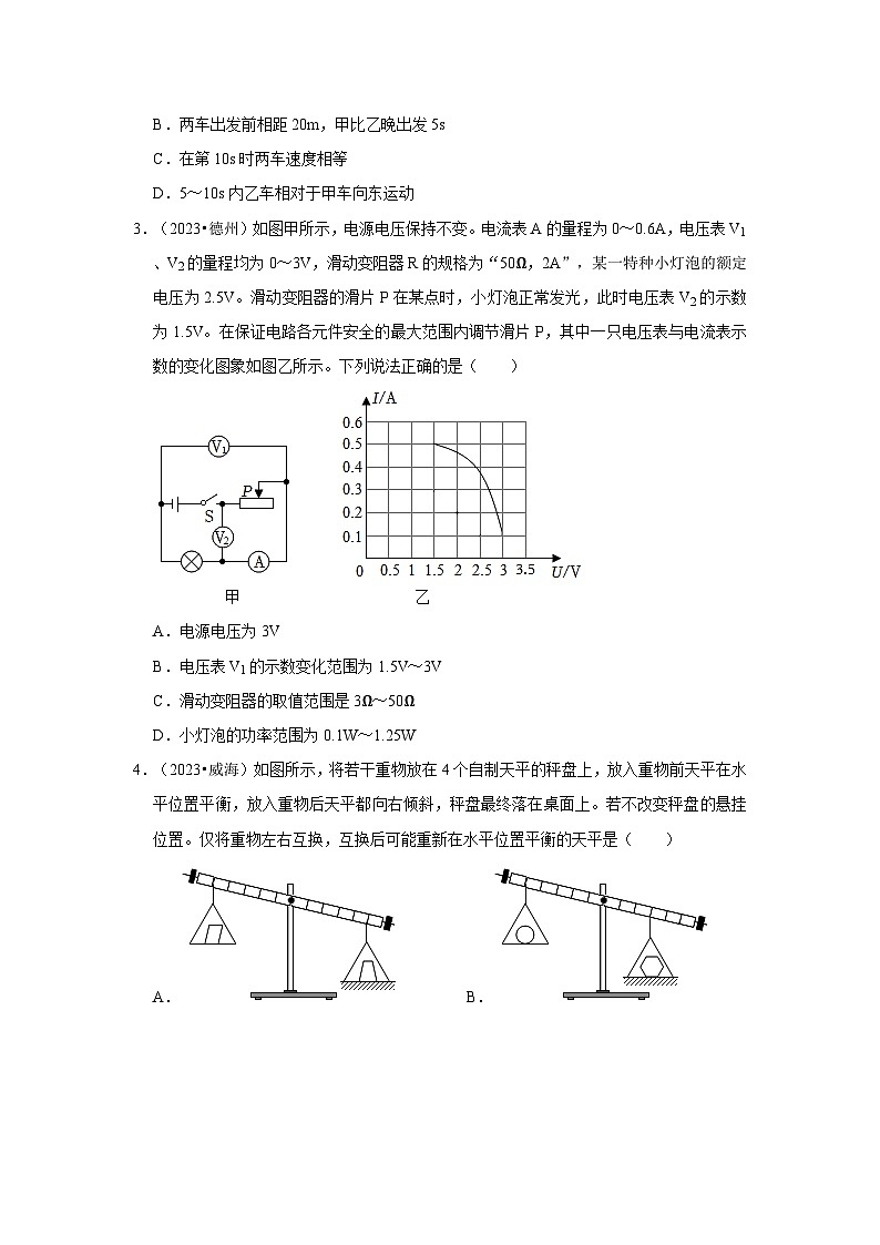 中考物理二轮复习压轴培优训练挑战31 山东卷1（山东八市共33题）（原卷版）第2页