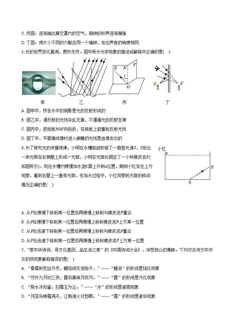 安徽省六安市舒城县2024-2025学年八年级（上）期末物理试卷-第2页