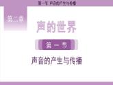滬科版（2024）物理八年級全一冊 2.1聲音的產生與傳播（課件）