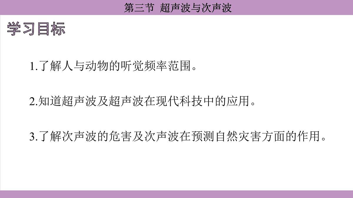 沪科版（2024）物理八年级全一册 2.3超声波与次声波（课件）第4页