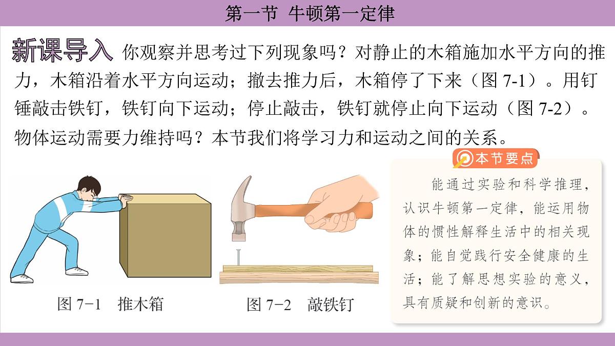 沪科版（2024）物理八年级全一册 7.1牛顿第一定律（课件）第3页