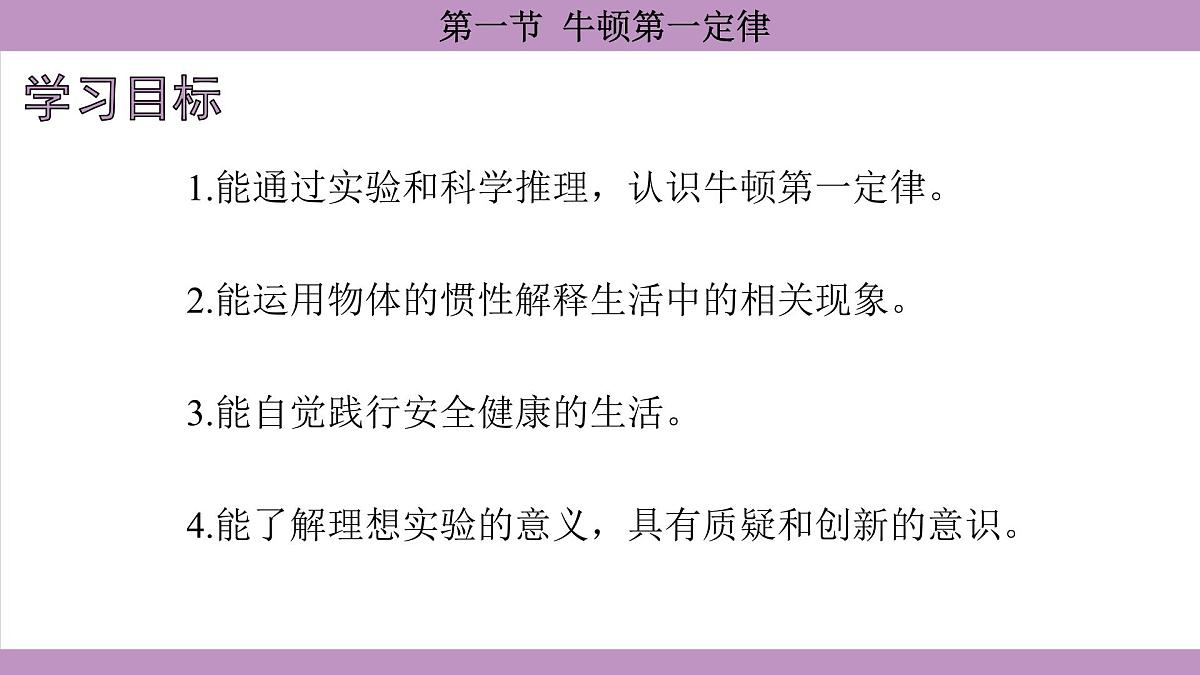 沪科版（2024）物理八年级全一册 7.1牛顿第一定律（课件）第4页