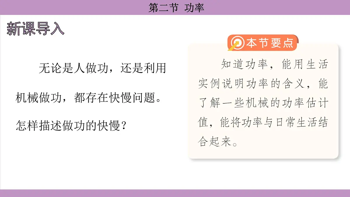 沪科版（2024）物理八年级全一册 10.2功率（课件）第3页