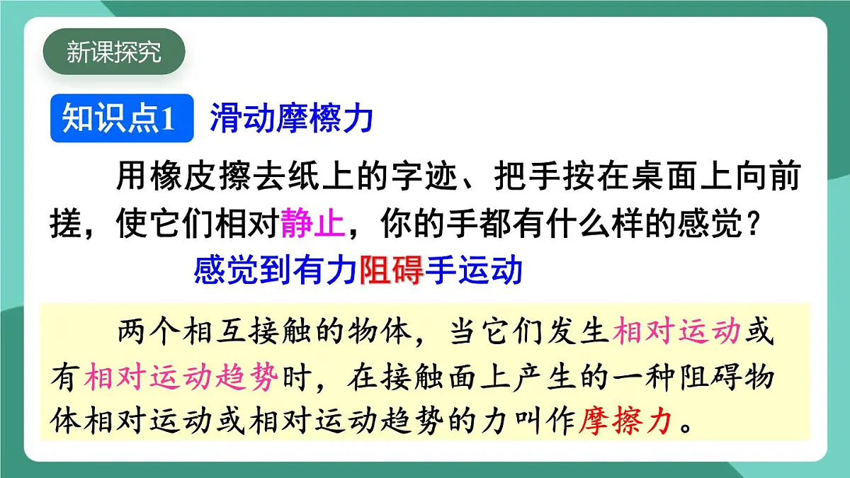 北师大版（2024）物理八年级下册7.6 《摩擦力》课件第4页