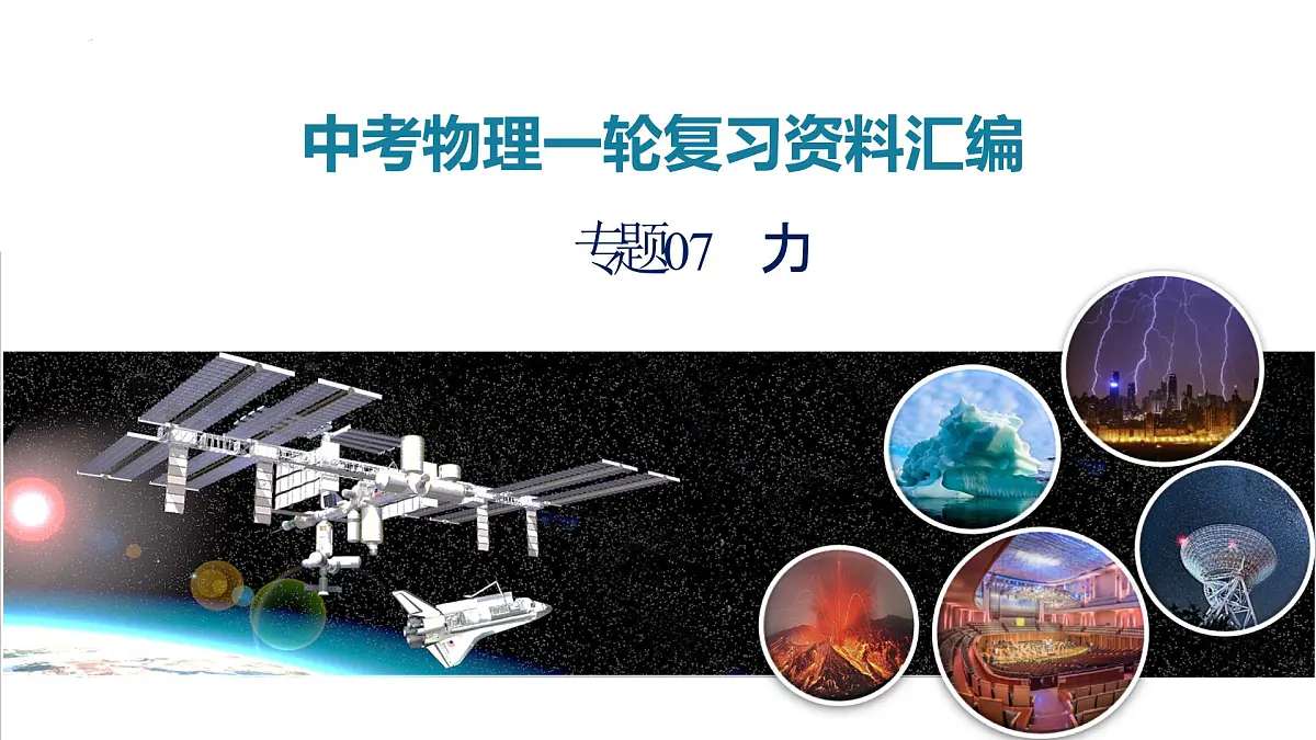 中考物理总复习专题07 力（课件）-2024物理中考一轮复习资料第1页