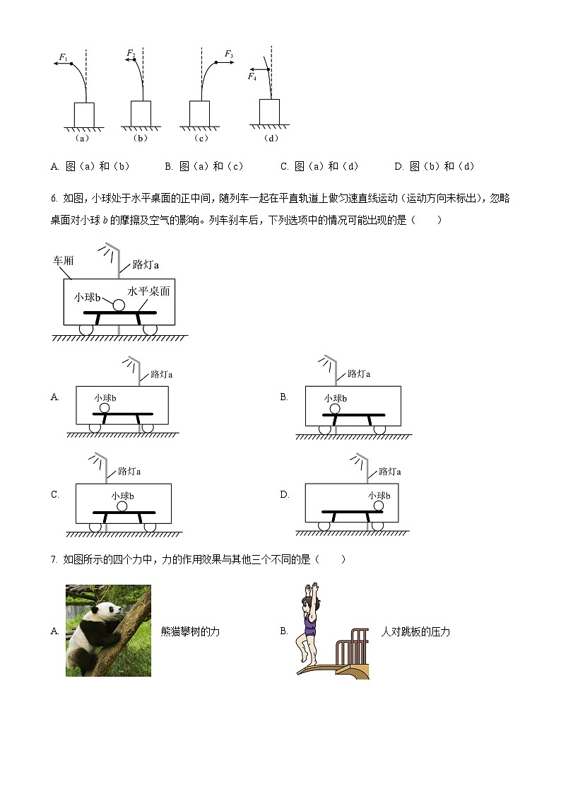 广东省广州市黄埔广附教育集团2022-2023学年八年级下学期期中物理试题（含答案）第3页