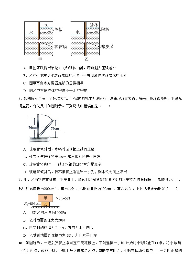 四川省绵阳市2025年九年级下学期物理月考试题附参考答案第3页