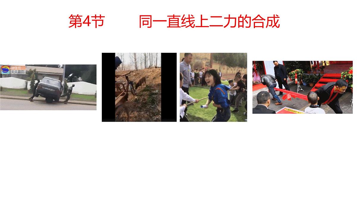 8.4 同一直线上二力的合成 （课件）2024-2025学年人教版八年级物理下册第1页