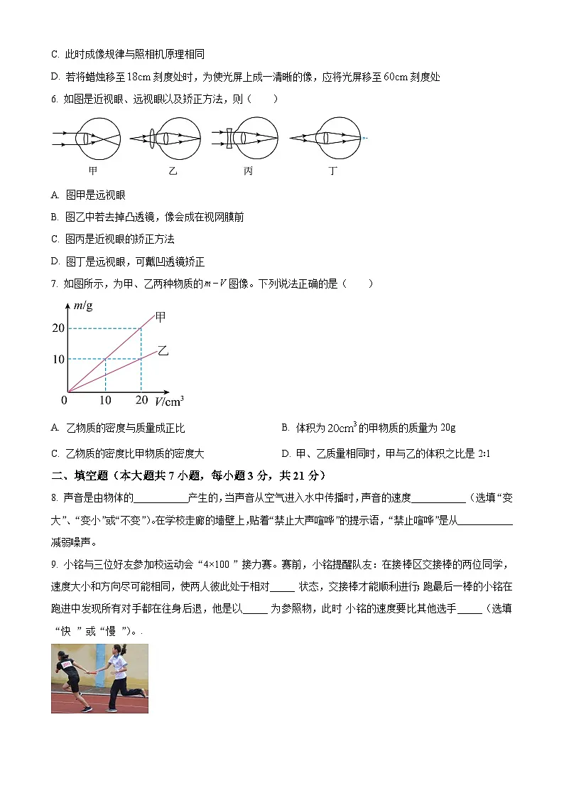 广东省揭阳市榕城区2024-2025学年八年级上学期期末考试物理试题（原卷版+解析版）第2页