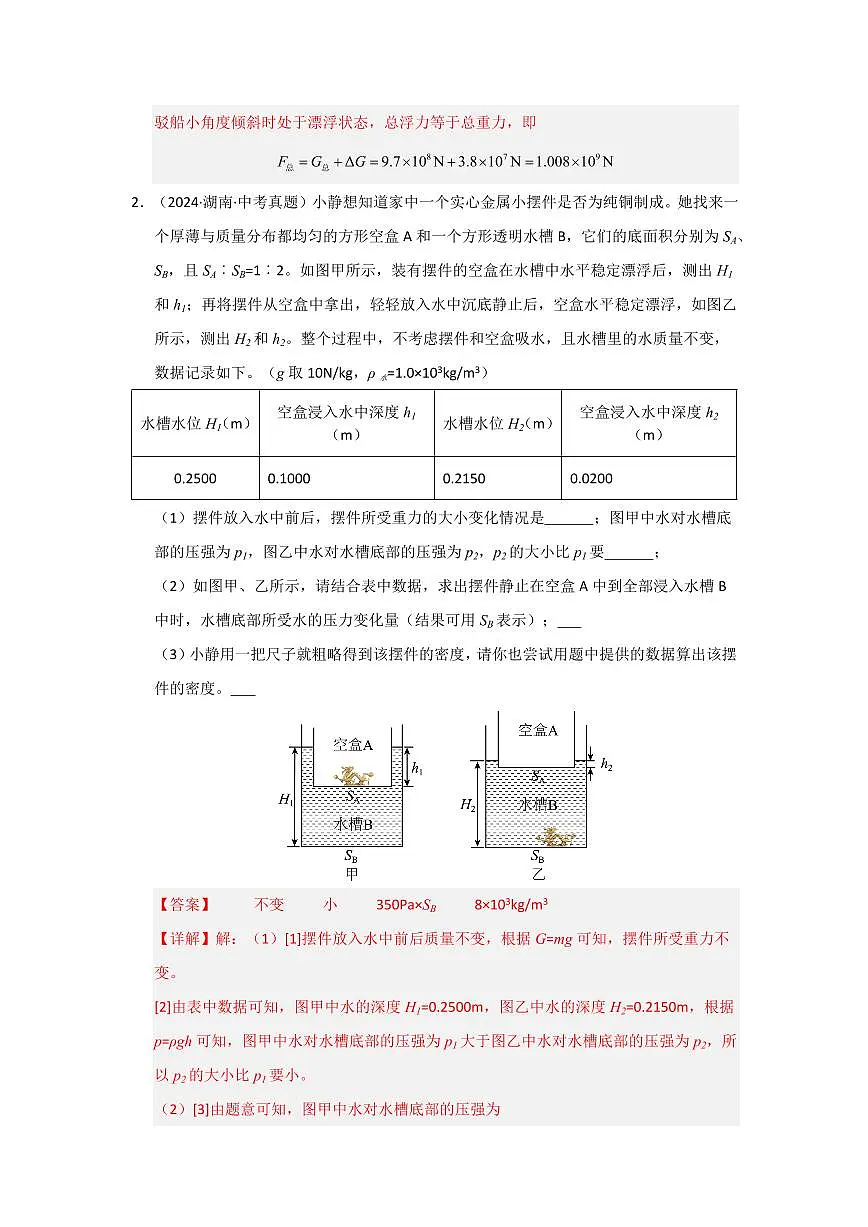 挑战23 综合能力题（初中物理综合58题）（教师版） 备战2025年中考物理真题《压轴挑战》分类汇编（全国通用）第3页