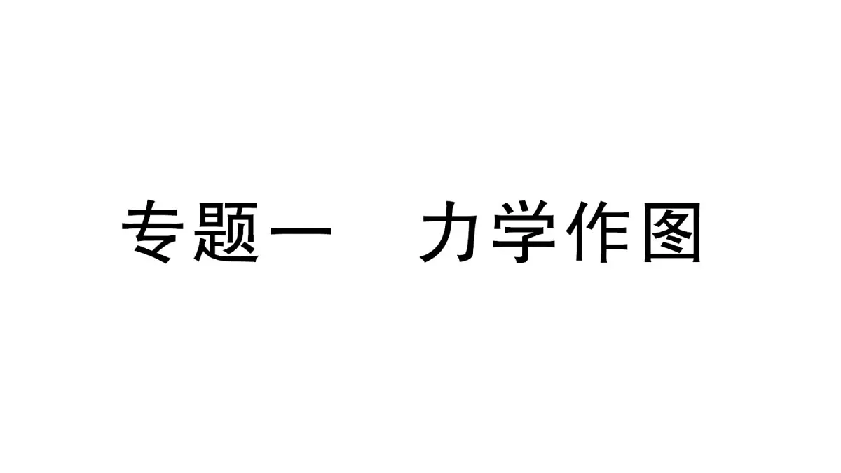 初中物理新人教版八年级下册第八章专题一 力学作图作业课件2025春第1页