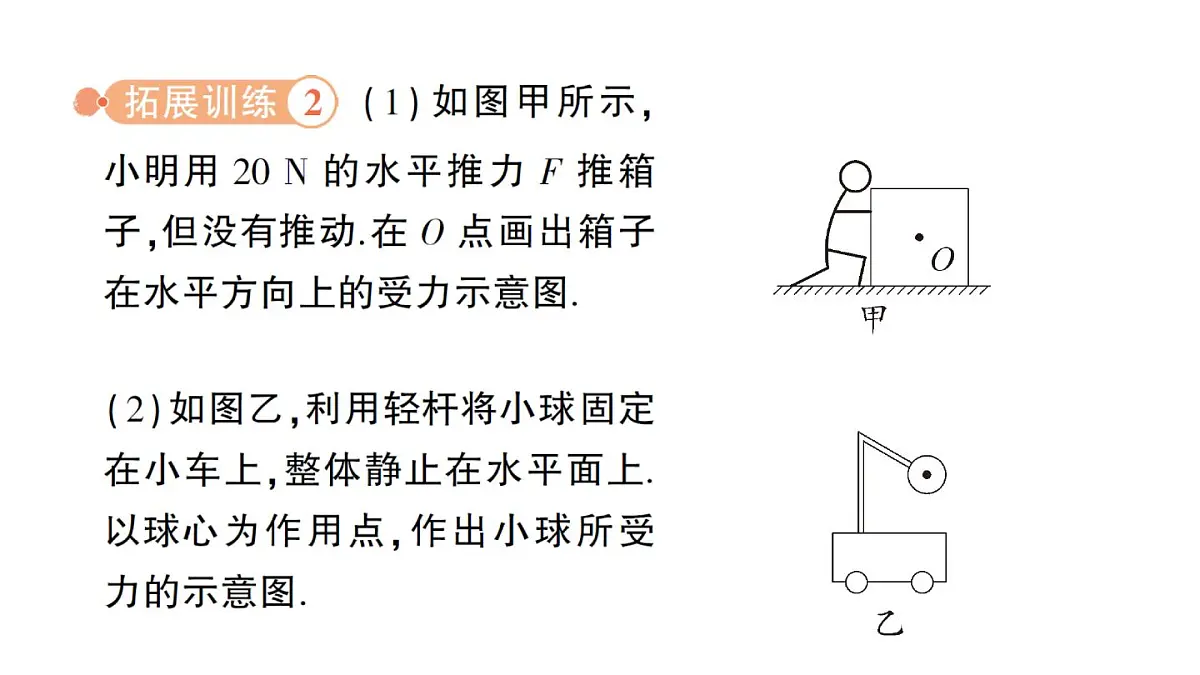 初中物理新人教版八年级下册第八章专题一 力学作图作业课件2025春第8页