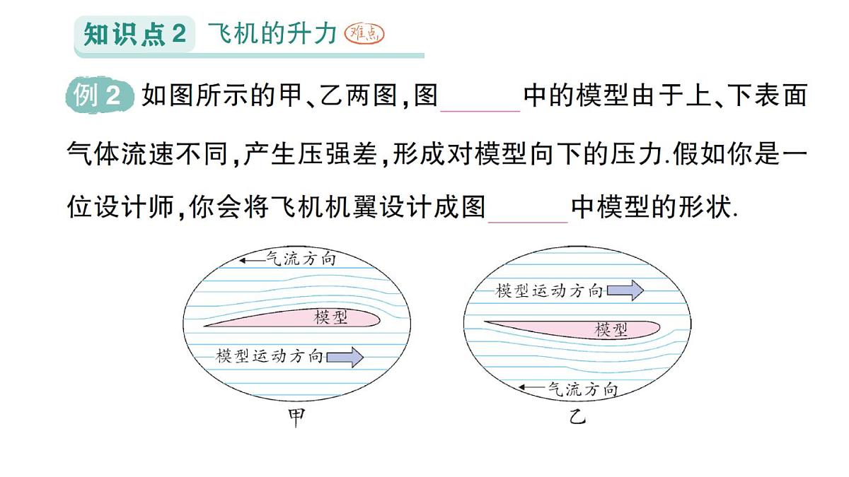 初中物理新人教版八年级下册第九章第五节 流体压强与流速的关系作业课件2025春第4页
