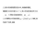 初中物理新人教版八年級下冊第十章專題三 利用浮力測密度作業(yè)課件2025春