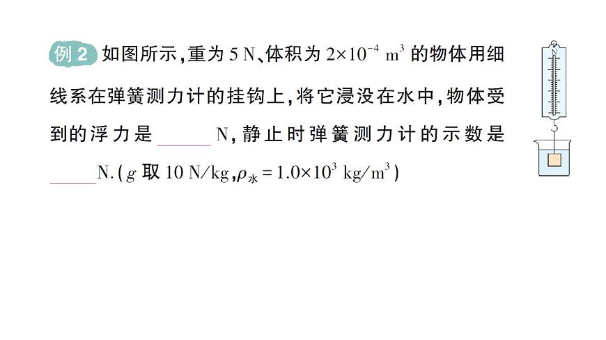 初中物理新人教版八年级下册第十章第二节 阿基米德原理作业课件2025春第6页