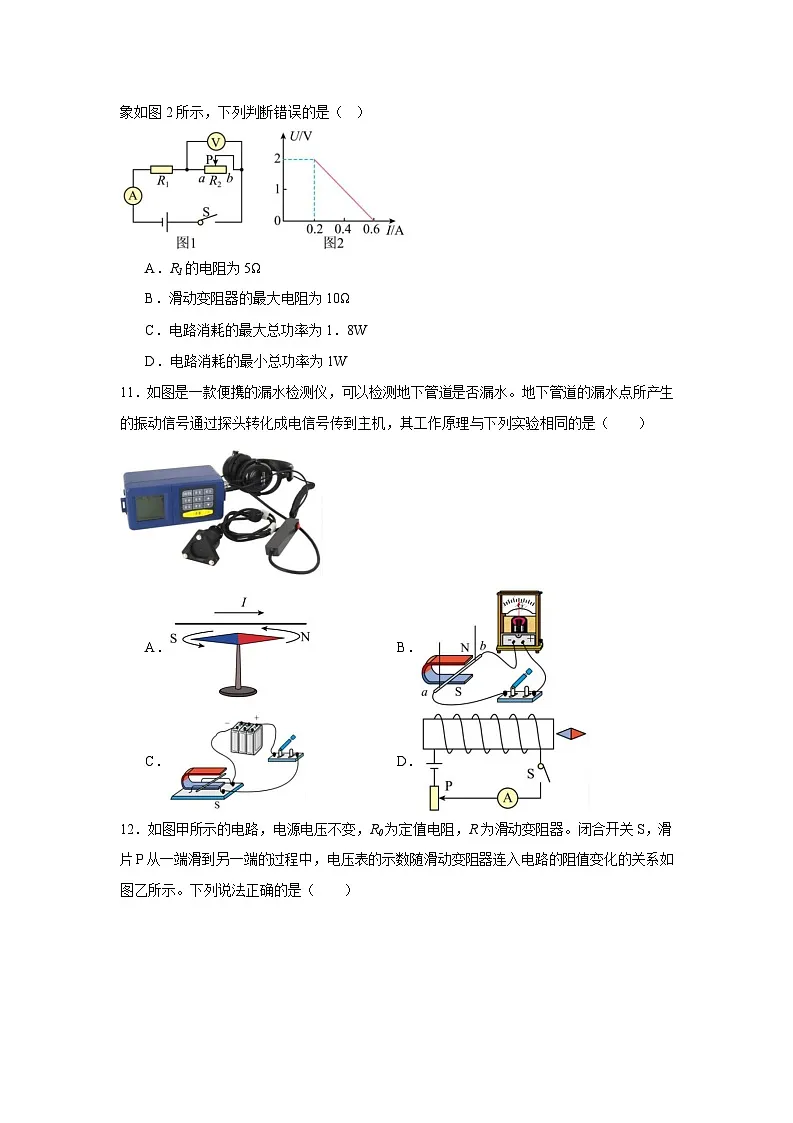 江苏省盐城市射阳县几校联考2024-2025学年九年级下学期3月月考 物理第3页