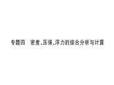 初中物理新滬科版八年級全冊第九章專題四 密度、壓強、浮力的綜合分析與計算作業(yè)課件2025春