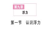 初中物理新滬科版八年級全冊第九章第一節(jié) 認(rèn)識浮力作業(yè)課件2025春