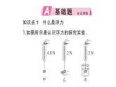 初中物理新滬科版八年級全冊第九章第一節(jié) 認(rèn)識浮力作業(yè)課件2025春