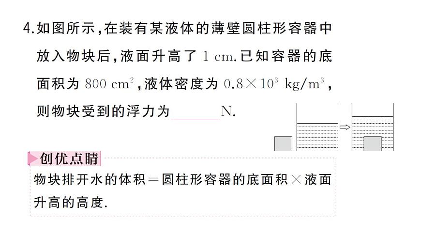 初中物理新沪科版八年级全册第九章习题课 阿基米德原理相关计算作业课件2025春第5页