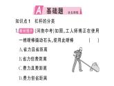 初中物理新滬科版八年級(jí)全冊(cè)第十一章第一節(jié)第二課時(shí) 杠桿的應(yīng)用件作業(yè)課件2025春