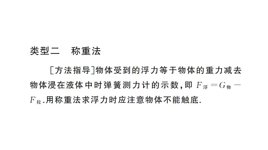 初中物理新沪科版八年级全册第九章专题三 四种方法计算浮力作业课件2025春第3页