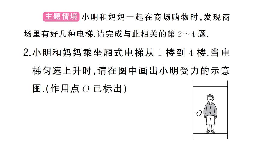 初中物理新沪科版八年级全册第七章专题一 力的示意图作业课件2025春第3页