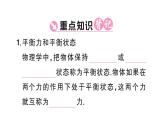 初中物理新滬科版八年級全冊第七章第三節(jié) 二力平衡課堂作業(yè)課件2025春