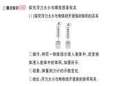 初中物理新滬科版八年級(jí)全冊(cè)第九章第二節(jié) 探究：浮力大小與哪些因素有關(guān)課堂作業(yè)課件2025春