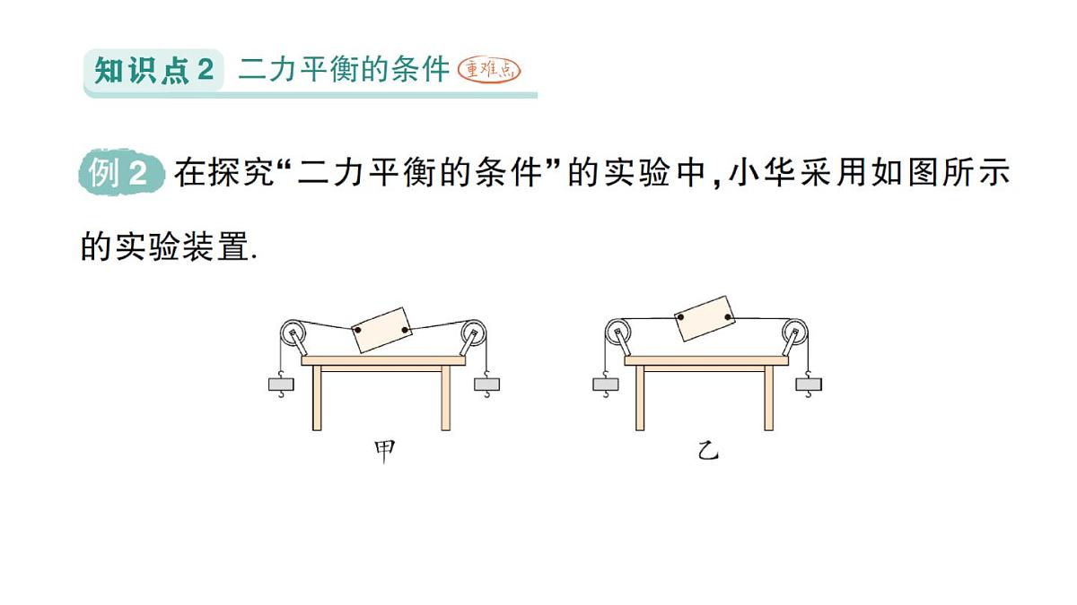 初中物理新北师大版八年级下册第七章第五节 二力平衡作业课件2025春第4页