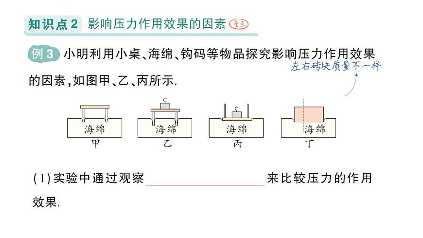初中物理新北师大版八年级下册第八章第一节 压强作业课件2025春第6页