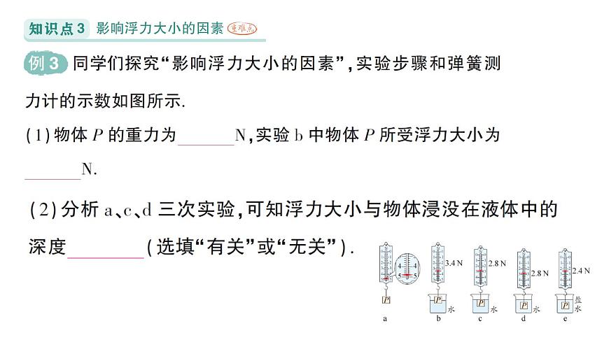 初中物理新北师大版八年级下册第八章第六节 浮力作业课件2025春第7页