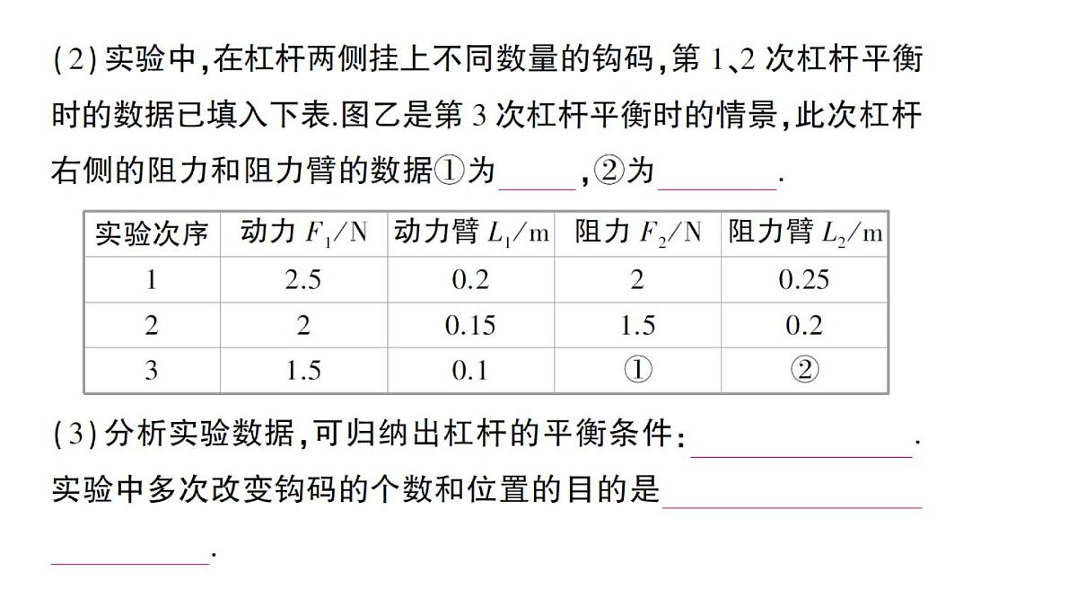 初中物理新北师大版八年级下册第九章第一节 杠杆作业课件2025春第7页