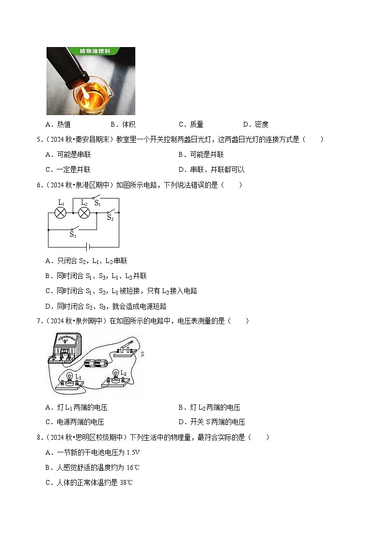 福建省福州市2024-2025学年九年级下学期开学适应性模拟测试 物理练习卷（含解析）第2页