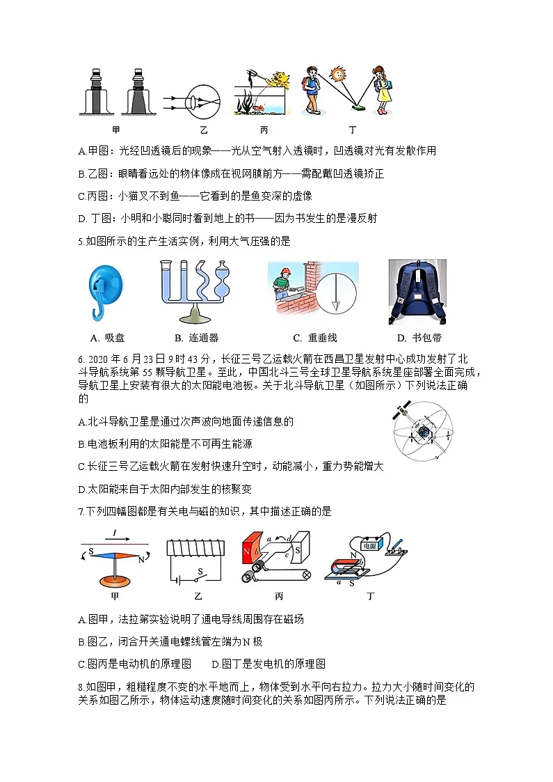 黑龙江省哈尔滨顺迈学校2024-2025学年九年级下学期开学测试 物理试题第2页