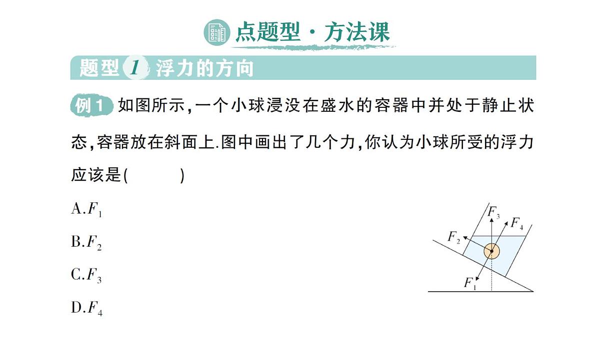 初中物理新沪科版八年级全册第九章第一节 认识浮力作业课件（2025春）第8页