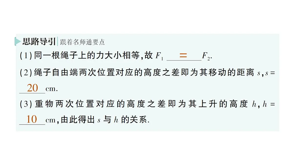初中物理新沪科版八年级全册第十一章第二节 滑轮及其应用作业课件（2025春）第7页
