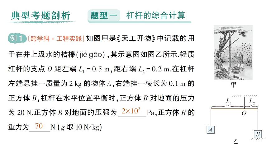 初中物理新北师大版八年级下册第九章专题六 简单机械的综合计算作业课件2025春第2页