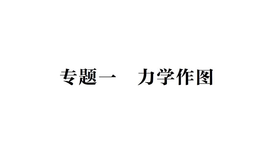 初中物理新沪科版八年级全册第七章专题一 力学作图作业课件（2025春）第1页