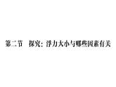 初中物理新滬科版八年級(jí)全冊(cè)第九章第二節(jié) 探究：浮力大小與哪些因素有關(guān)作業(yè)課件（2025春）