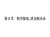 初中物理新教科版八年級下冊第10章第3節(jié) 科學(xué)探究：浮力的大小作業(yè)課件2025春