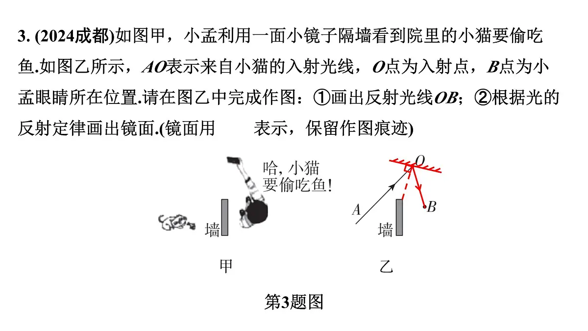 基础题型突破 光学作图-2025年中考物理二轮复习专题训练课件PPT第4页