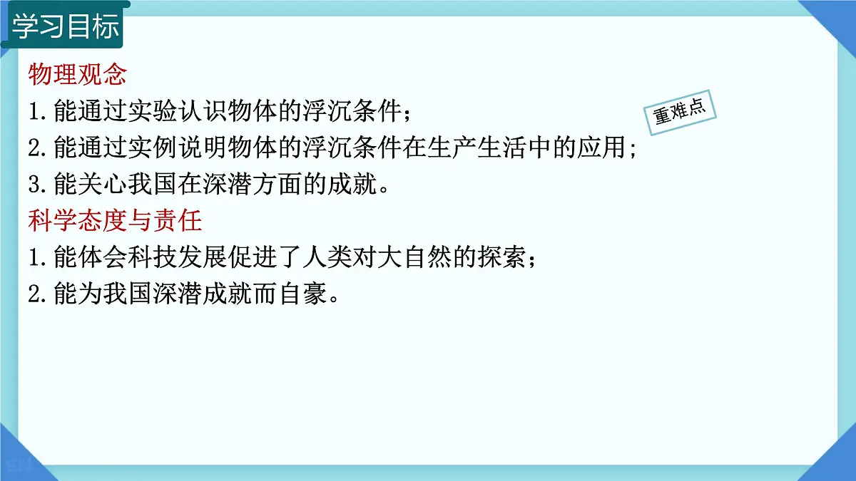 9.4 物体的浮与沉 课件 2024-2025学年物理沪科版八年级全一册第3页